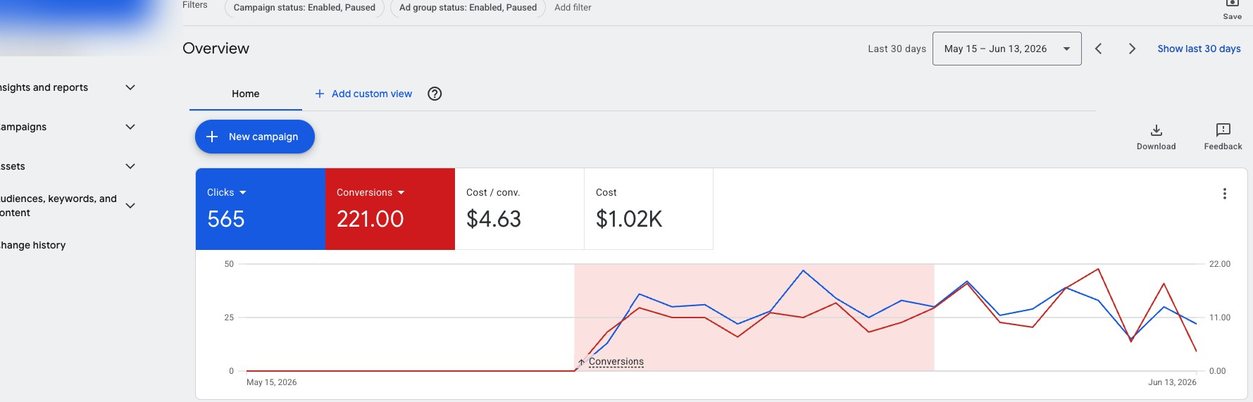 Google Ads conversion performance