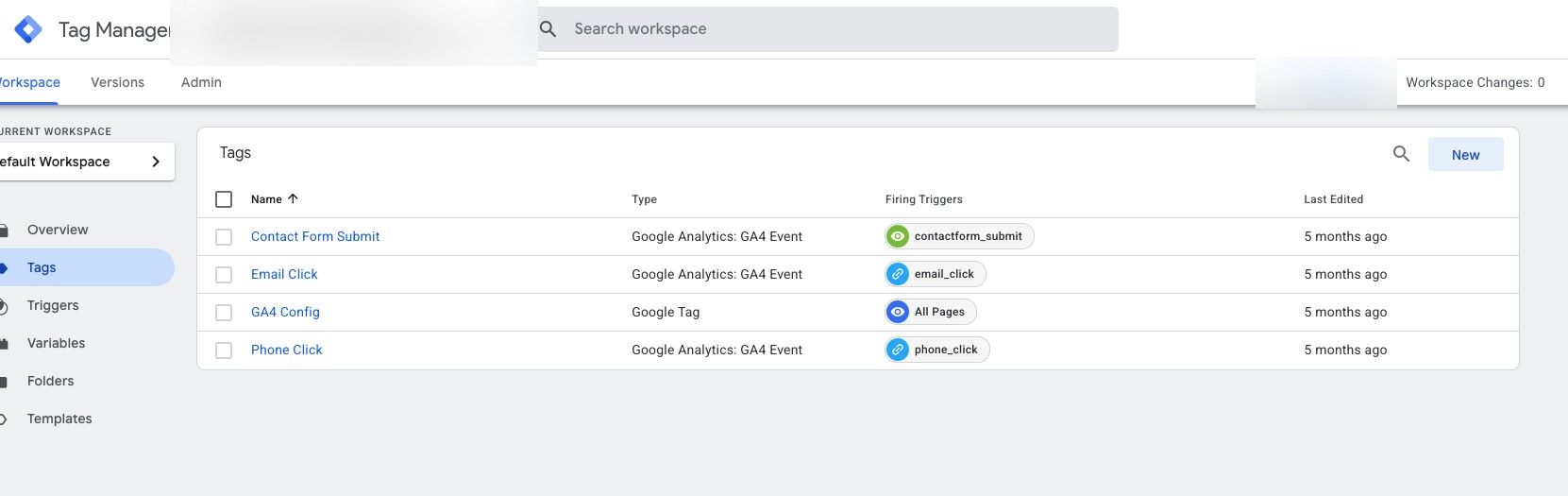 Anonymized Google Tag Manager tags